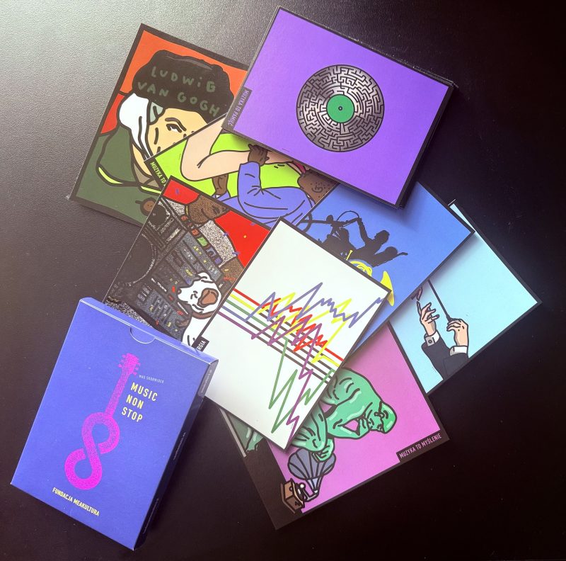 Interaktywne pocztówki z wystawy "Music Non Stop"